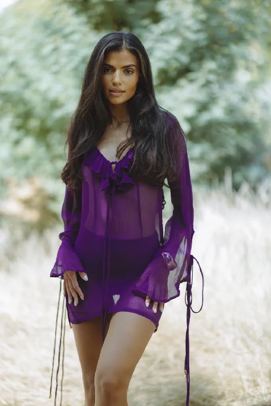 SELENA MINI DRESS - PURPLE