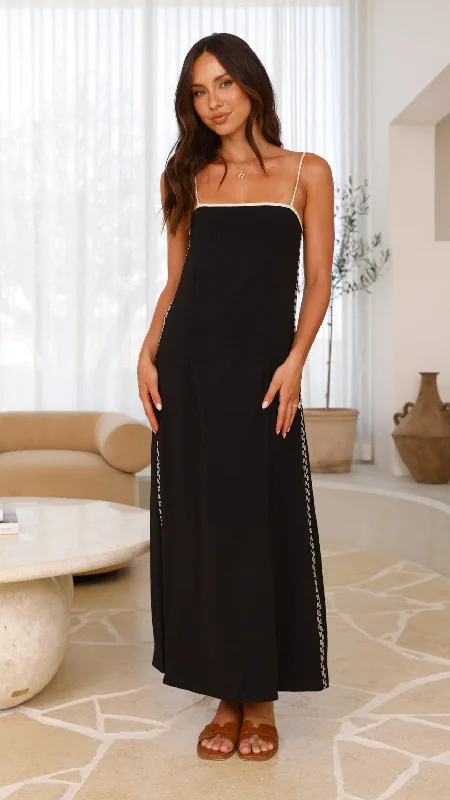 Aisha Maxi Dress - Black