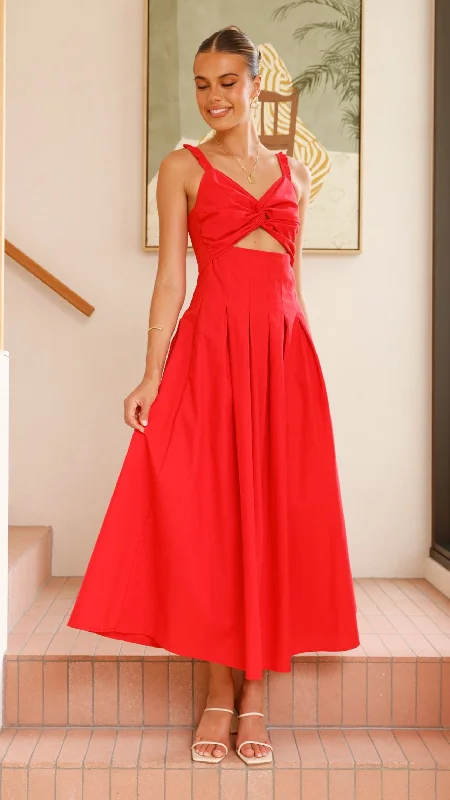 Bryce Maxi Dress - Red