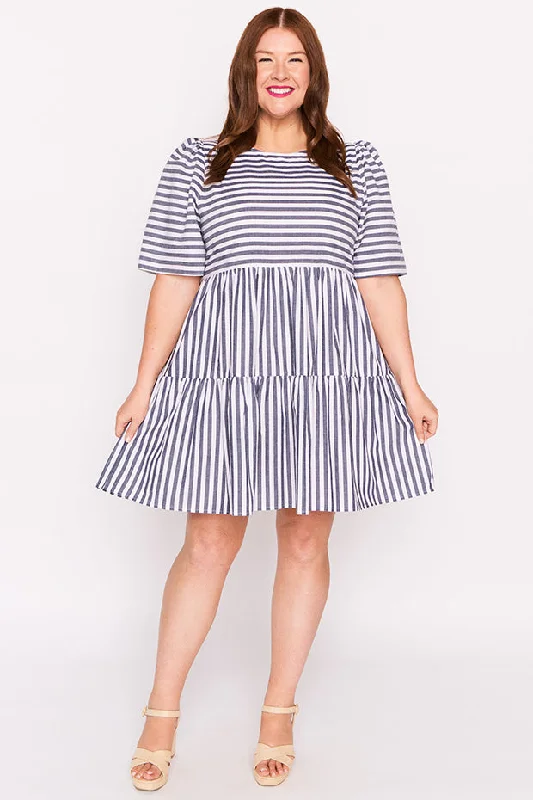 Ronnie Navy Stripe Dress