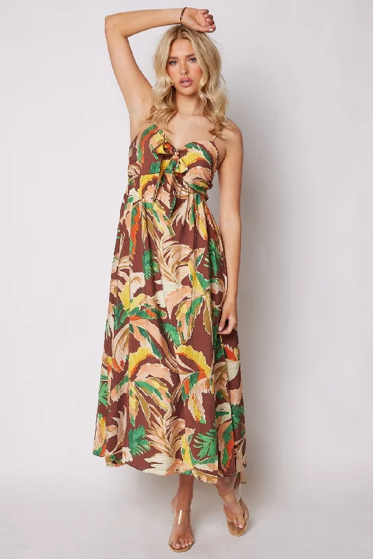 Hannah Printed Smocked Maxi Dress