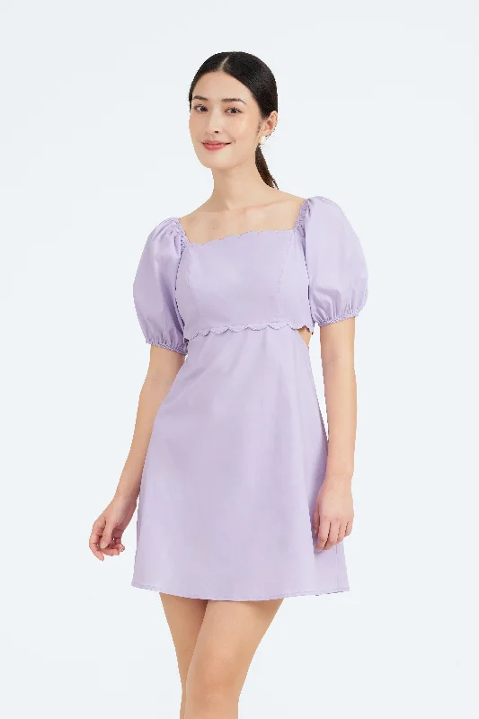 Aubrey Scallop Mini Dress