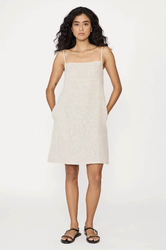 Linen Mini Dress - Natural