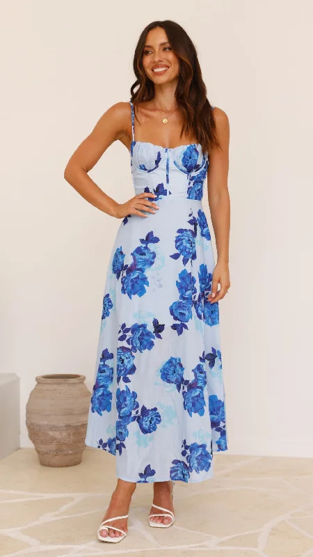 Rahima Maxi Dress - Blue Rose