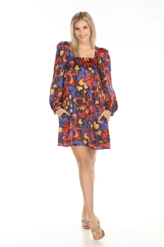 Johnny Was Jade Blooms Floral Silk Mini Dress L37323