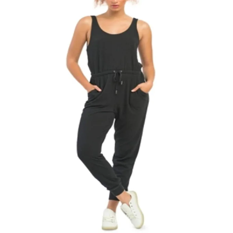 Black Tape Women's Ribbed Knit Jumpsuit Black Size P/S