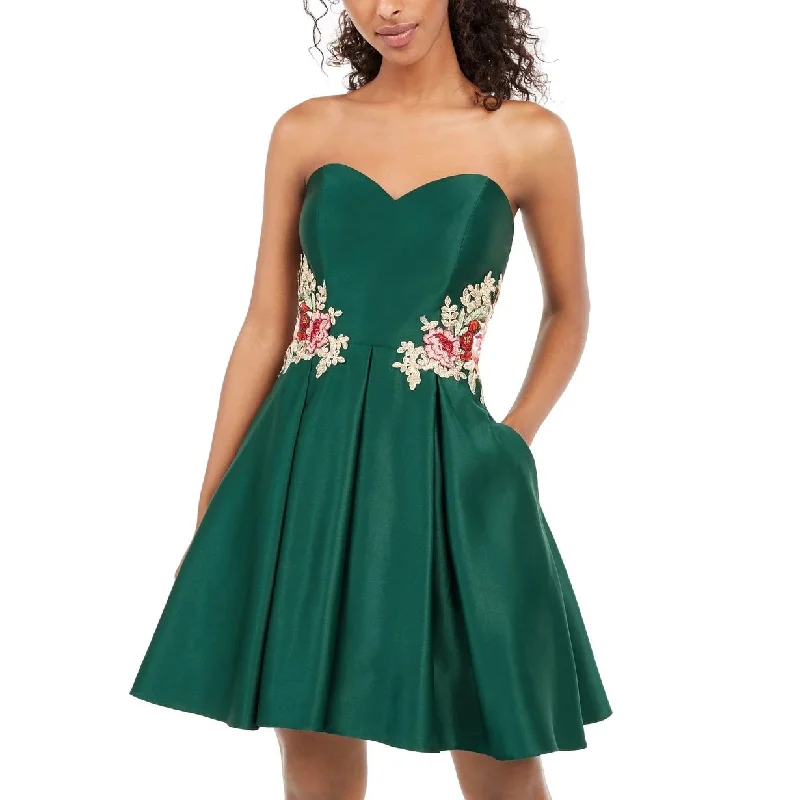 Blondie Nites Juniors' Sweetheart Applique Dress Green Size 1