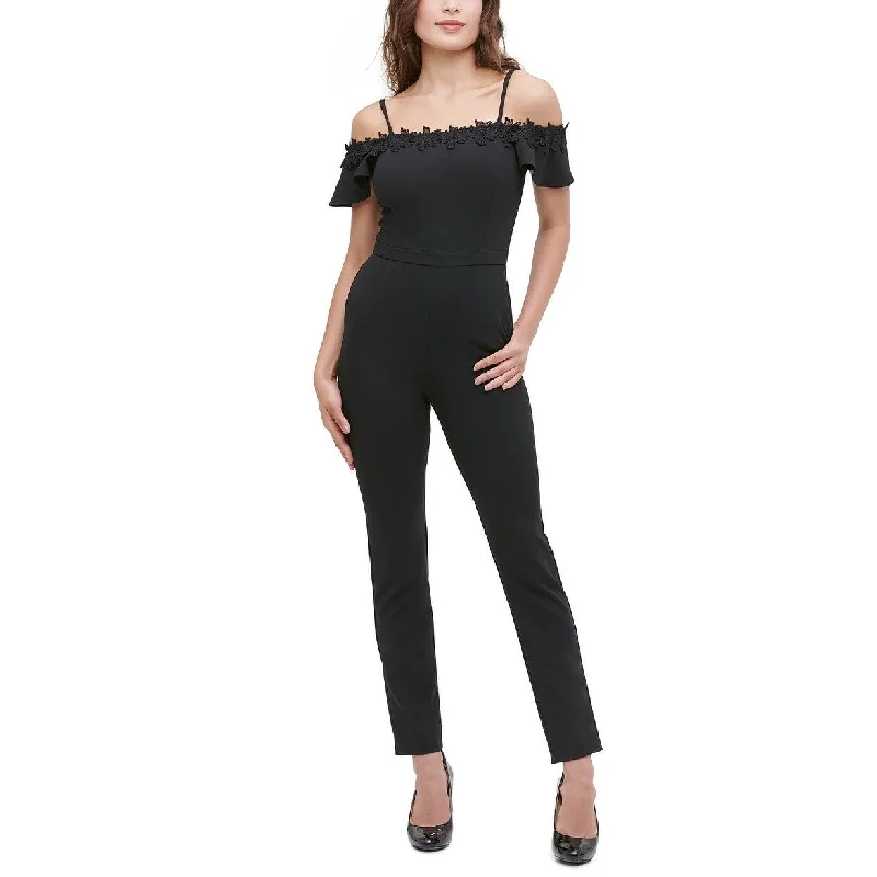 Kensie Women's Off The Shoulder Jumpsuit Black Size 14