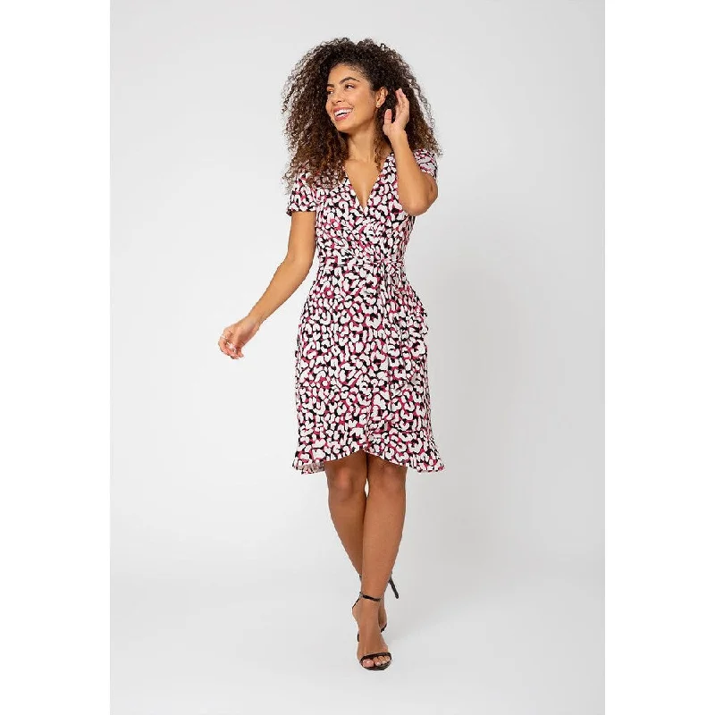 Leota Women's Brandy Dress In Brushstroke Leopard Fruit Size M