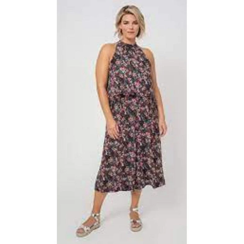 Leota Women's Confetti Floral & Taylor Skyler Cropped Jumpsuit Black Size 2X