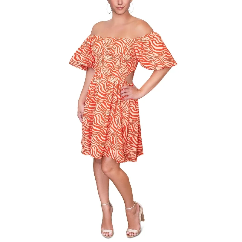 Rachel Roy Women's Nova Side Cutout Dress Orange Size Small