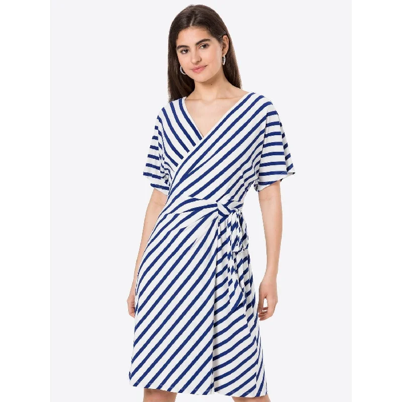 Ralph Lauren Women's Chevron Jersey Dress Blue Size 8