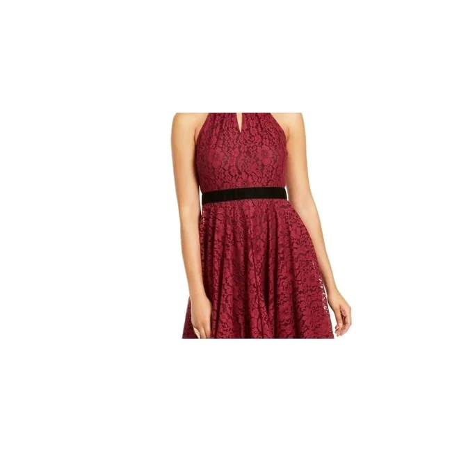 Thalia Sodi Women's Chain Neck Lace Dress Red Size Large