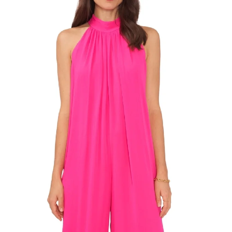 Vince Camuto Women's Halter Jumpsuit Pink Size Small