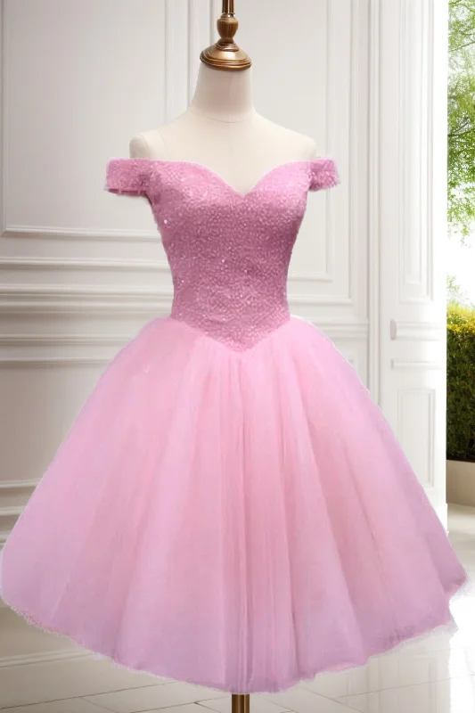 Princess Knee Length Tulle Homecoming Dresses CS0523