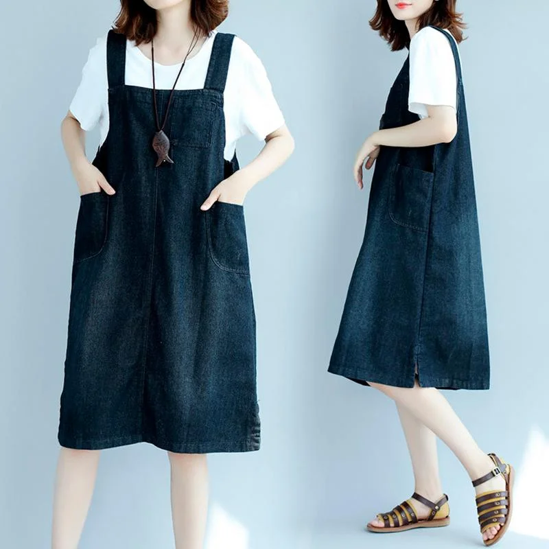 Women Denim Suspender 2020 New Dress