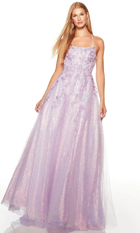 Alyce Paris 61299 - Scoop Floral Lace Prom Gown