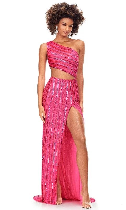 Ashley Lauren 11240 - One Shoulder Embellished Prom Gown