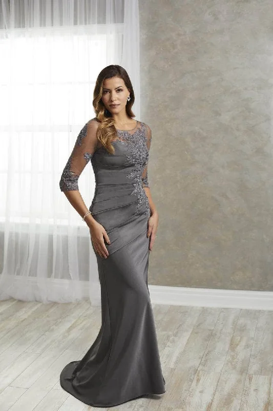 Christina Wu Elegance 17936 - Applique Illusion Evening Dress