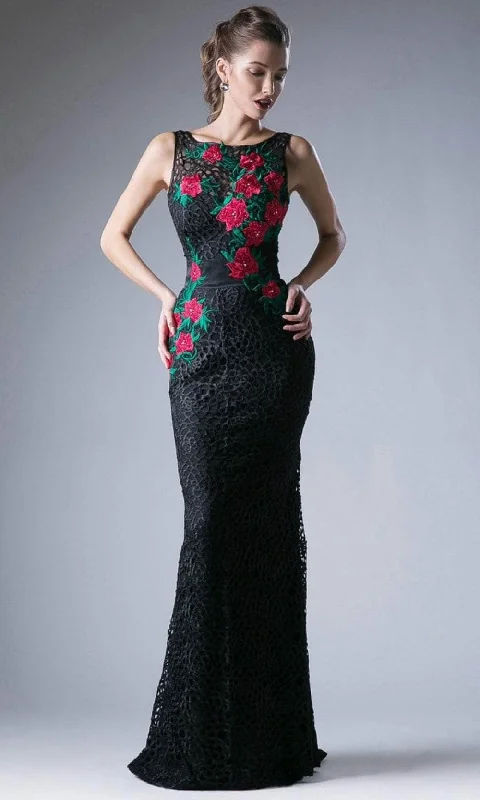 Cinderella Divine CA315 - Appliqued Sheath Evening Dress