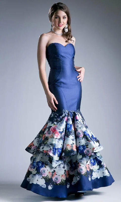 Cinderella Divine CC8190 - Floral Sweetheart Evening Gown