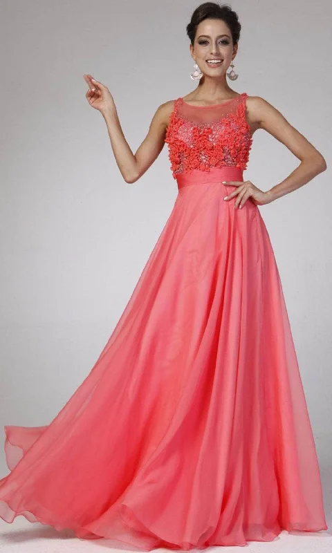 Cinderella Divine JC4148 - Embellished A-Line Evening Dress