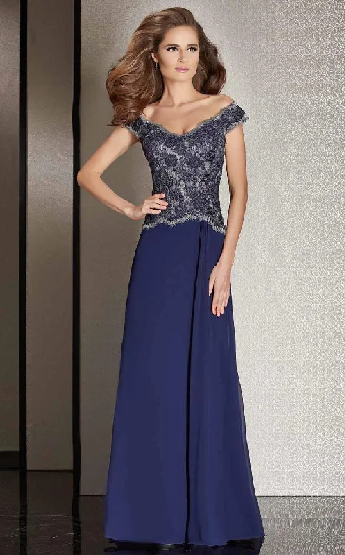 Clarisse - M6254 Off -Shoulder Floral Lace Gown