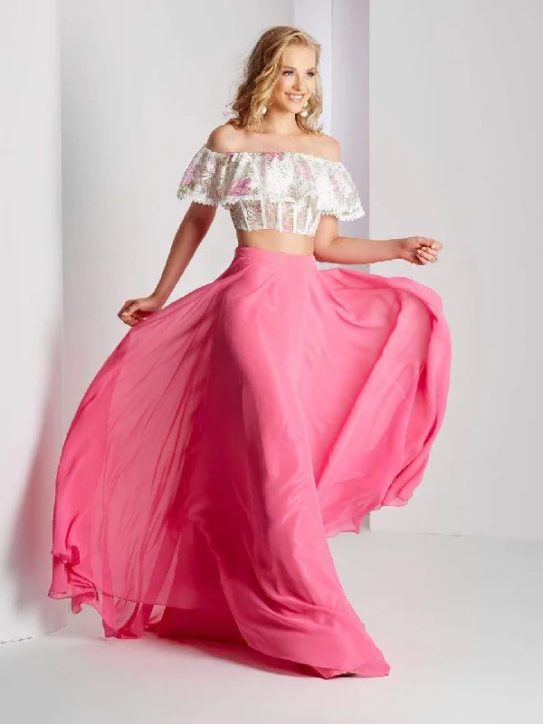 Clarisse Prom - 3531 Two Piece Off the Shoulder Prom Dress