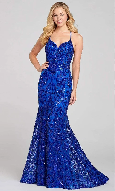 Colette for Mon Cheri - CL12130 Sequined Mermaid Modest Prom Gown