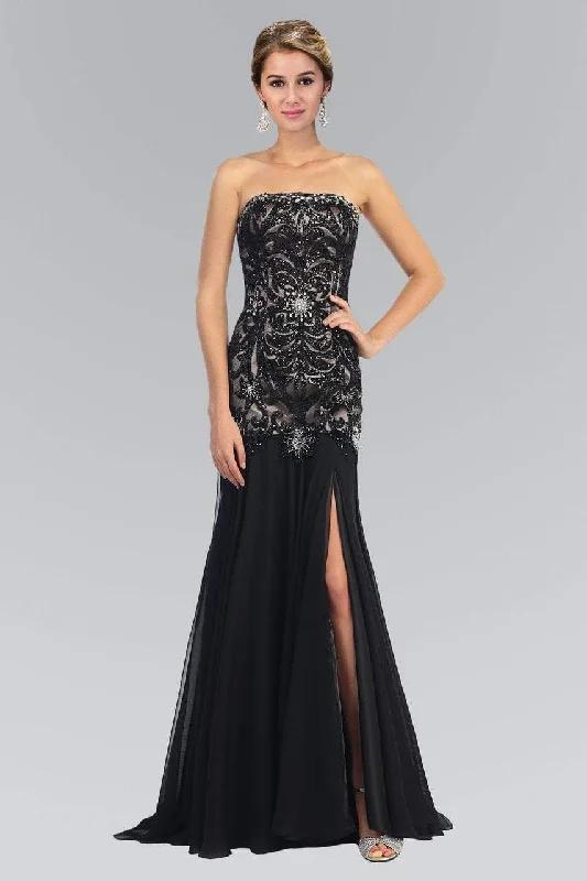 Elizabeth K - GL1147 Bejeweled Strapless Trumpet Gown