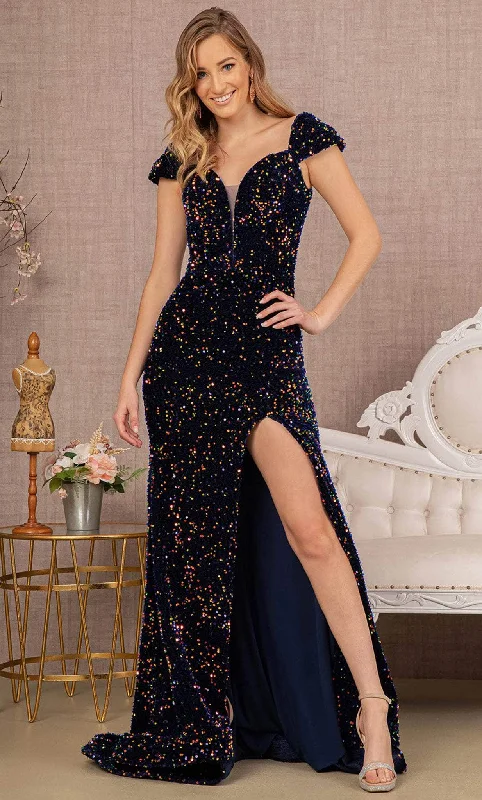 Elizabeth K GL3148 - Off-Shoulder Sweetheart Neck Evening Dress