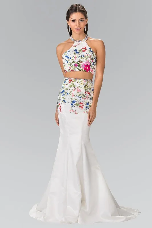 Elizabeth K - GL2260 Two-Piece Halter Mermaid Gown