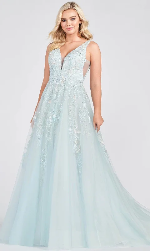 Ellie Wilde EW122081 - V-Neck Long Prom Dress