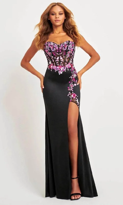 Faviana 11029 - Sweetheart Floral Sequin Prom Gown