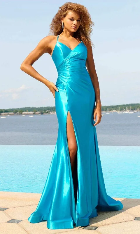 Faviana 11051 - Surplice V-Neck Mermaid Prom Gown