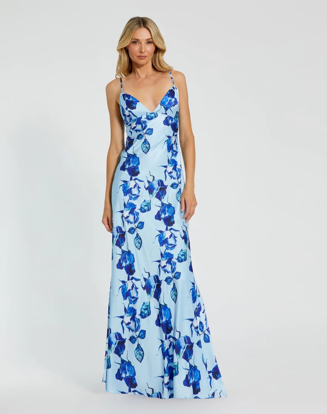 Ieena Duggal 68336 - Floral Printed Charmeuse Sheath Dress