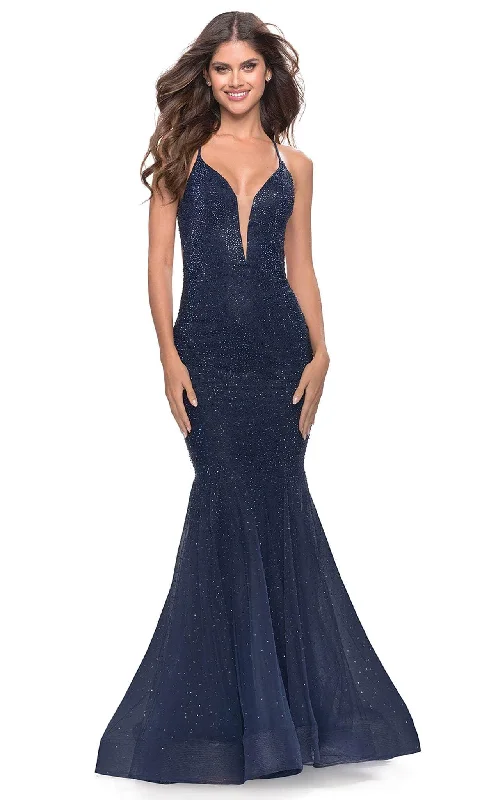 La Femme 31119 - Plunging Mermaid Prom Dress