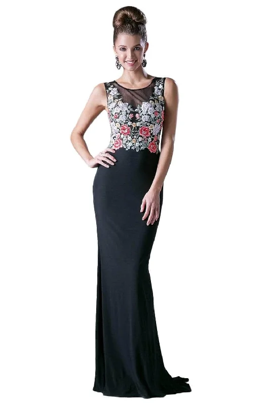 Ladivine HW11 - Embroidered Sheath Long Dress