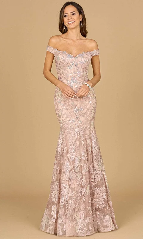 Lara Dresses 29136 - Floral Lace Mermaid Evening Gown