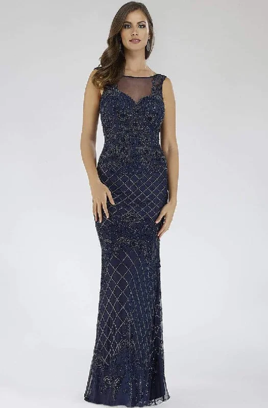 Lara Dresses - 29538 Illusion Bateau Beaded Sheath Dress