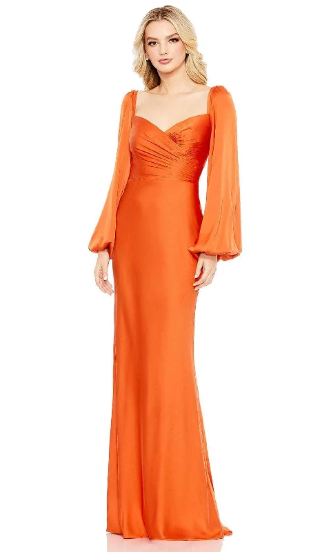 Ieena Duggal 68335 - Bishop Sleeve Wrap Bodice Evening Gown