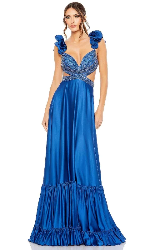 Mac Duggal 50681 - Ruffled Tired Evening Dress