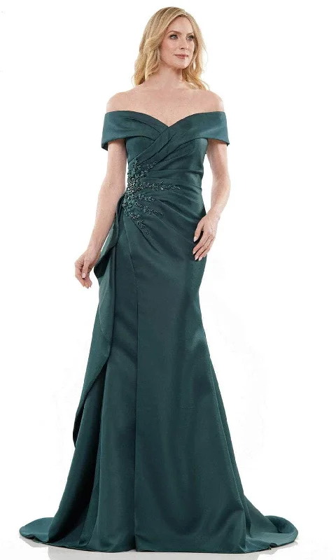 Marsoni by Colors MV1235 - Off Shoulder Ruched Formal Gown