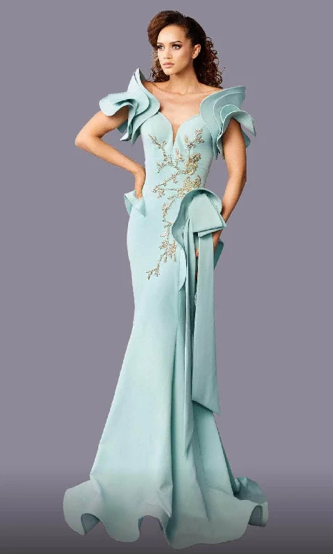 MNM Couture 2670 - Peplum Mermaid Evening Gown