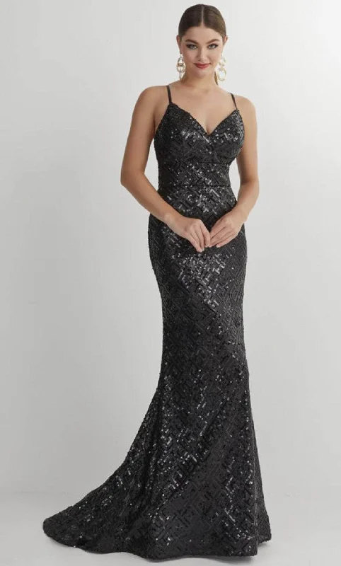 Studio 17 Prom 12909 - Sequined Sleeveless Evening Dress