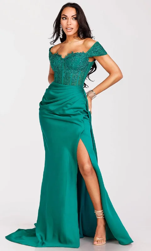 Terani Couture 231P0061 - Cap Sleeve Satin Evening Gown