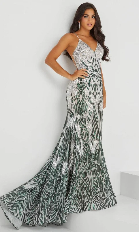 Tiffany Designs by Christina Wu 16023 - Two-toned Sequined Prom Gown