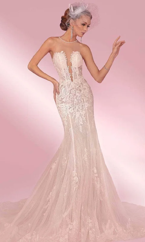 MNM Couture W2100 - Sweetheart Laced Mermaid Dress